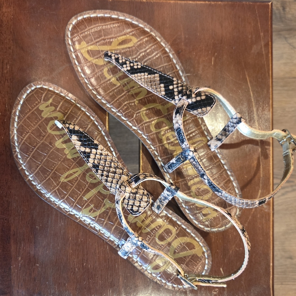 Sam Edelman Women's Stylish Snake Print Sandals